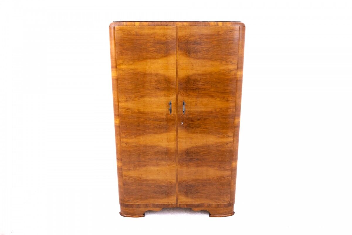 Art Deco wardrobe, Poland, circa 1940. After renovation