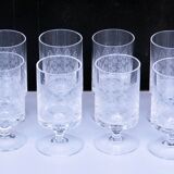 9 verres à liqueur motif Romance de Rosenthal