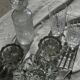 Small glass ashtray in the shape of a flower France Reims Brand MO