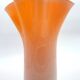 Murano handkerchief vase, blown glass, 1960s design, white and orange.