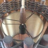 Luminaire bois et peau