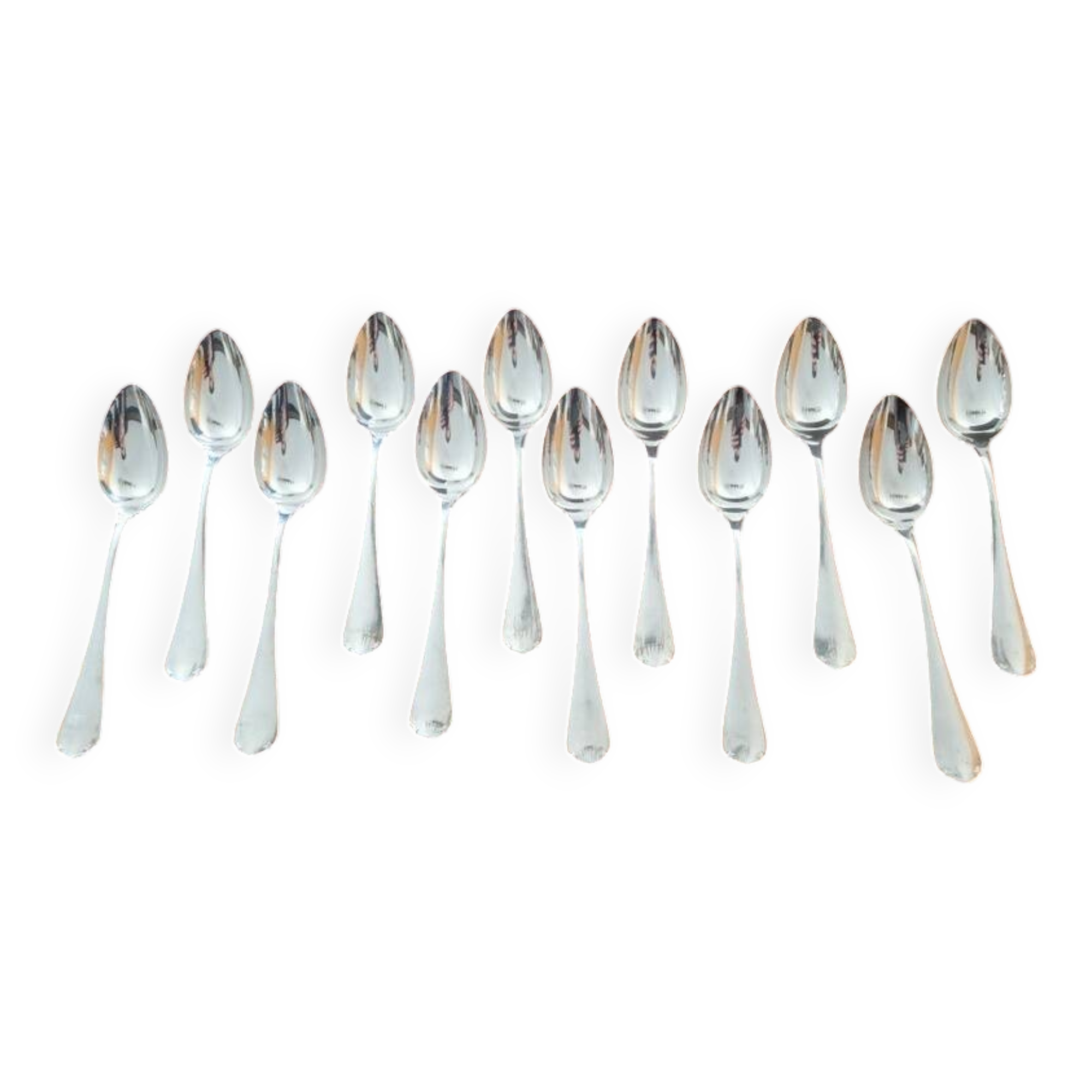 Christofle - Set of 12 Japan pattern silver-plated table spoons