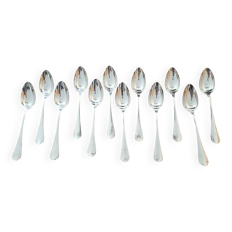 Christofle - Set of 12 table spoons, Japan model, in silver-plated metal