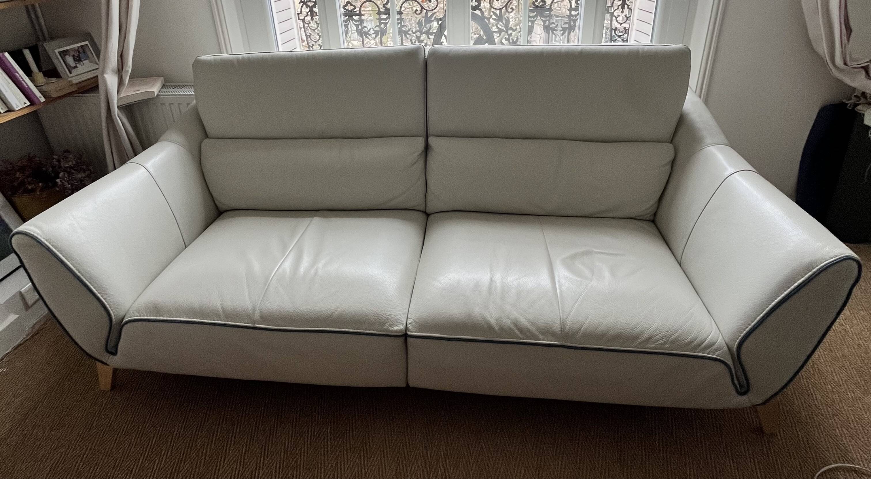 French leather sofa