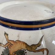 Plat, faïence de Gien, XIXème siècle, décor Renaissance