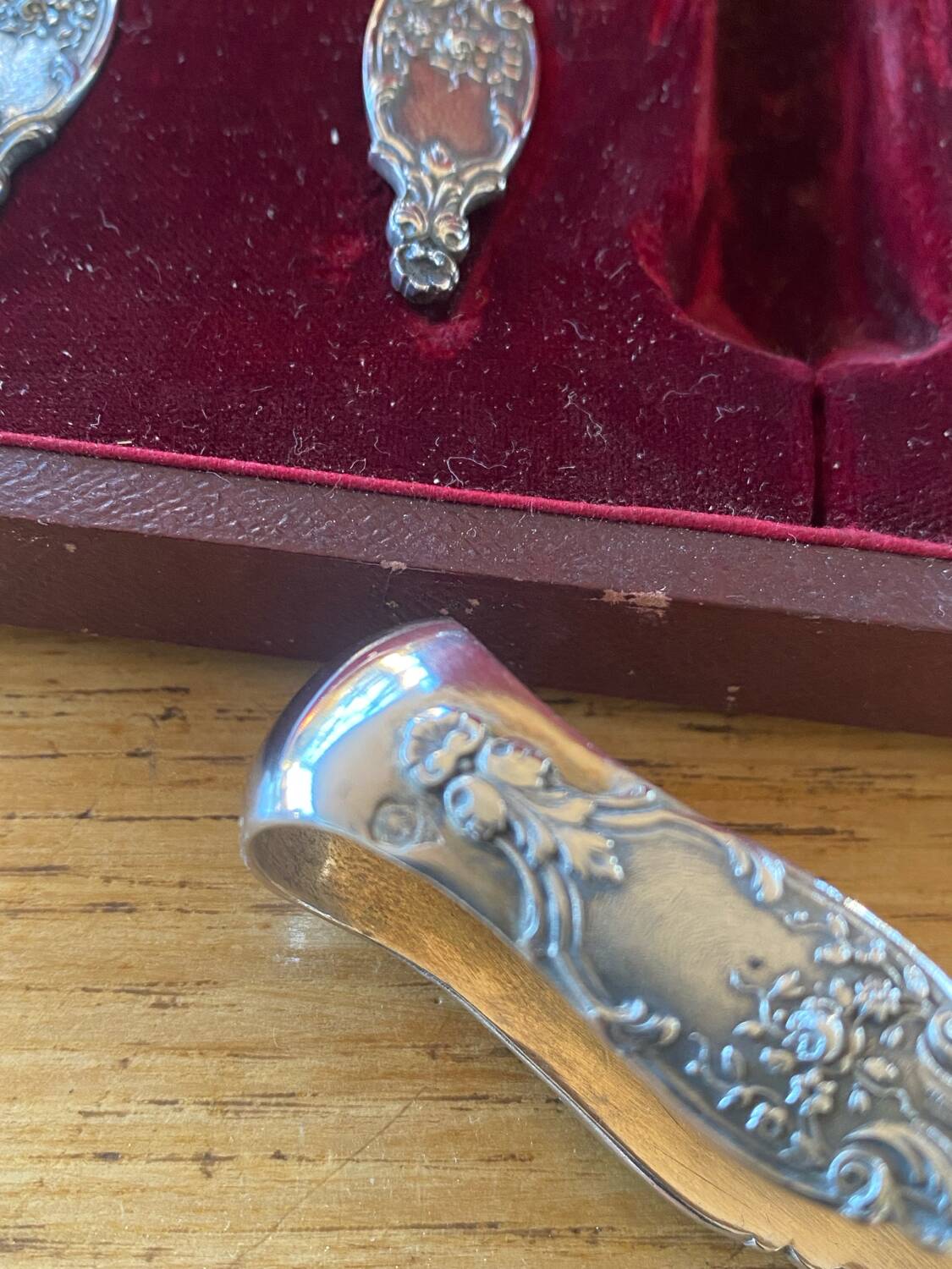 Solid silver mignardises cutlery set