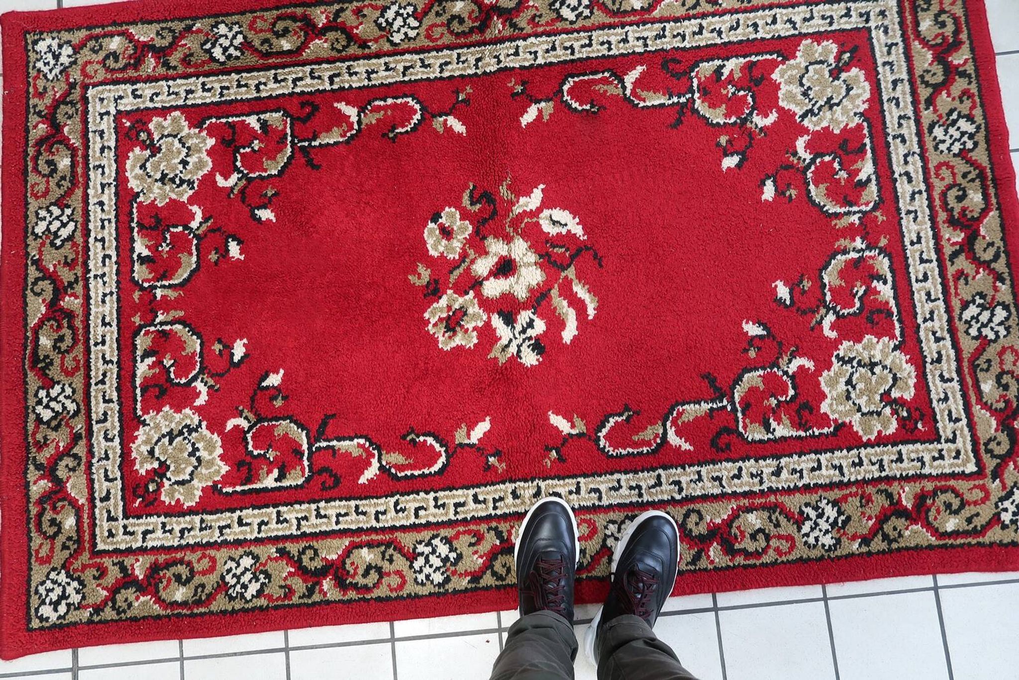 Tapis Savonnerie français vintage en laine – 129 x 199 cm - 1C1038