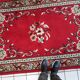 Tapis Savonnerie français vintage en laine – 129 x 199 cm - 1C1038