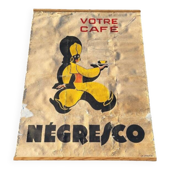 large poster your cafe negresco on canvas