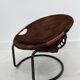 Fauteuil boule vintage en daim par Lusch & Co., 1970s