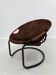 Fauteuil boule vintage en daim par Lusch & Co., 1970s