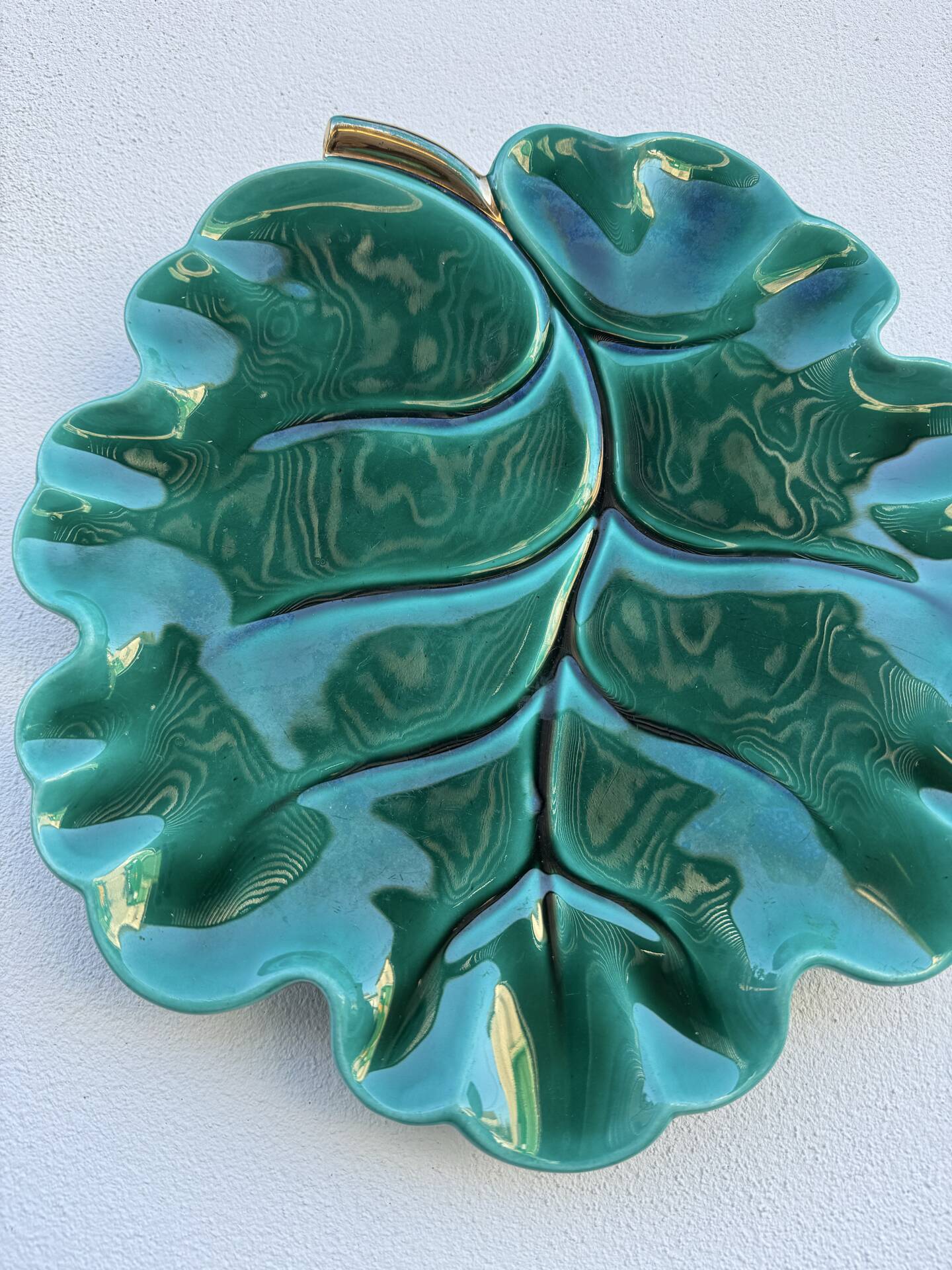 Green plate Verceram 1950s