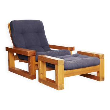 Christer Lundén "Patron" Lounge Chair & Ottoman for Broby Nya Möbler AB