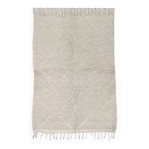 Beni Ouarain Berber Rug • Minimalist white diamond design