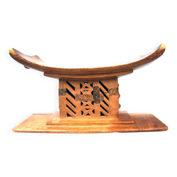 Art Africain Tribal Afrique - Ancien & Authentique Tabouret Ashanti 43 cms