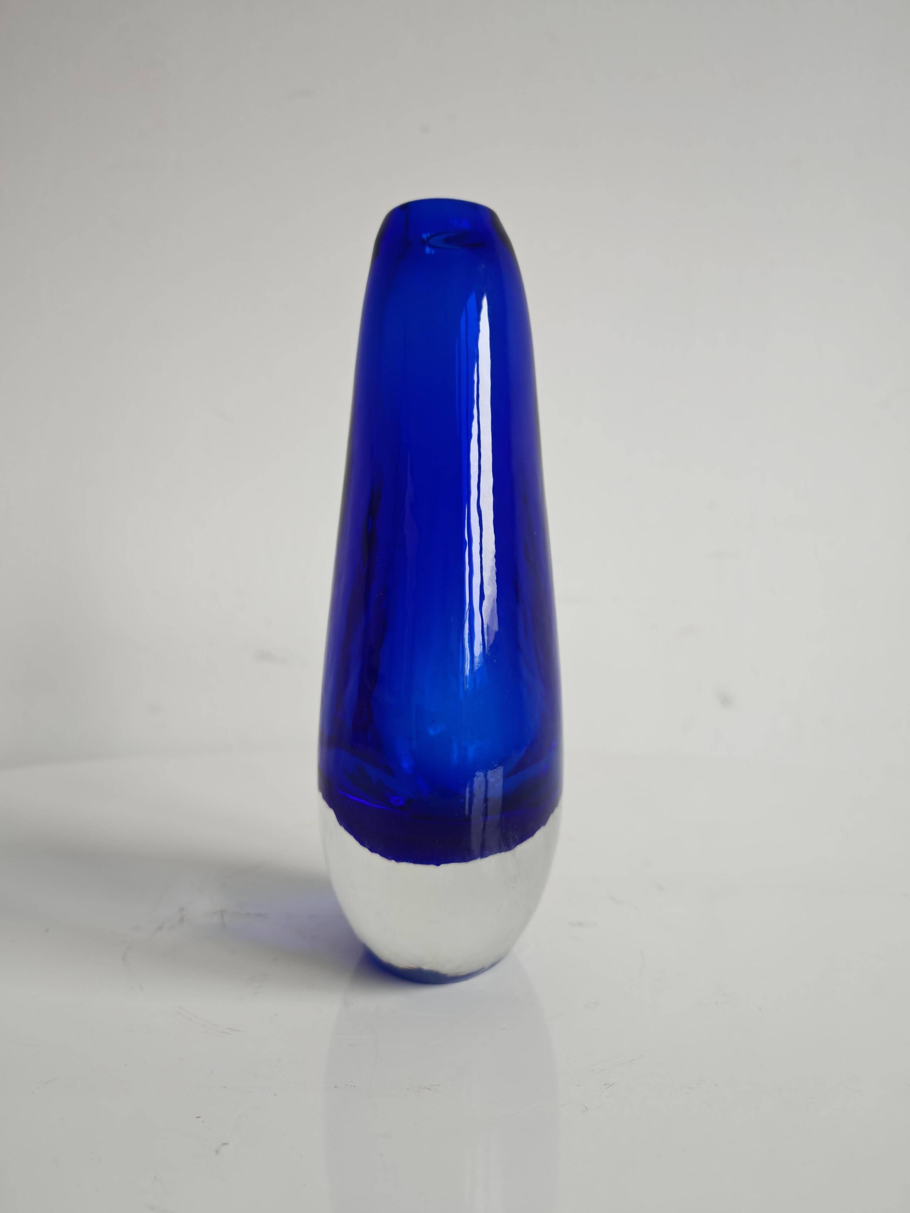 Murano glass vase Sommerso Mid Century Modern 1970s
