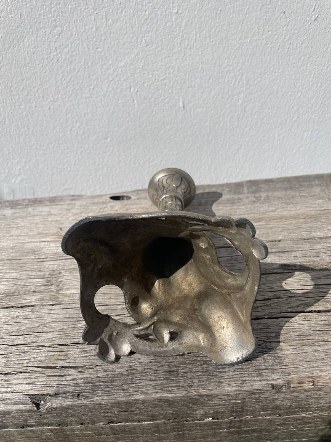 Art Nouveau silver-plated candlestick