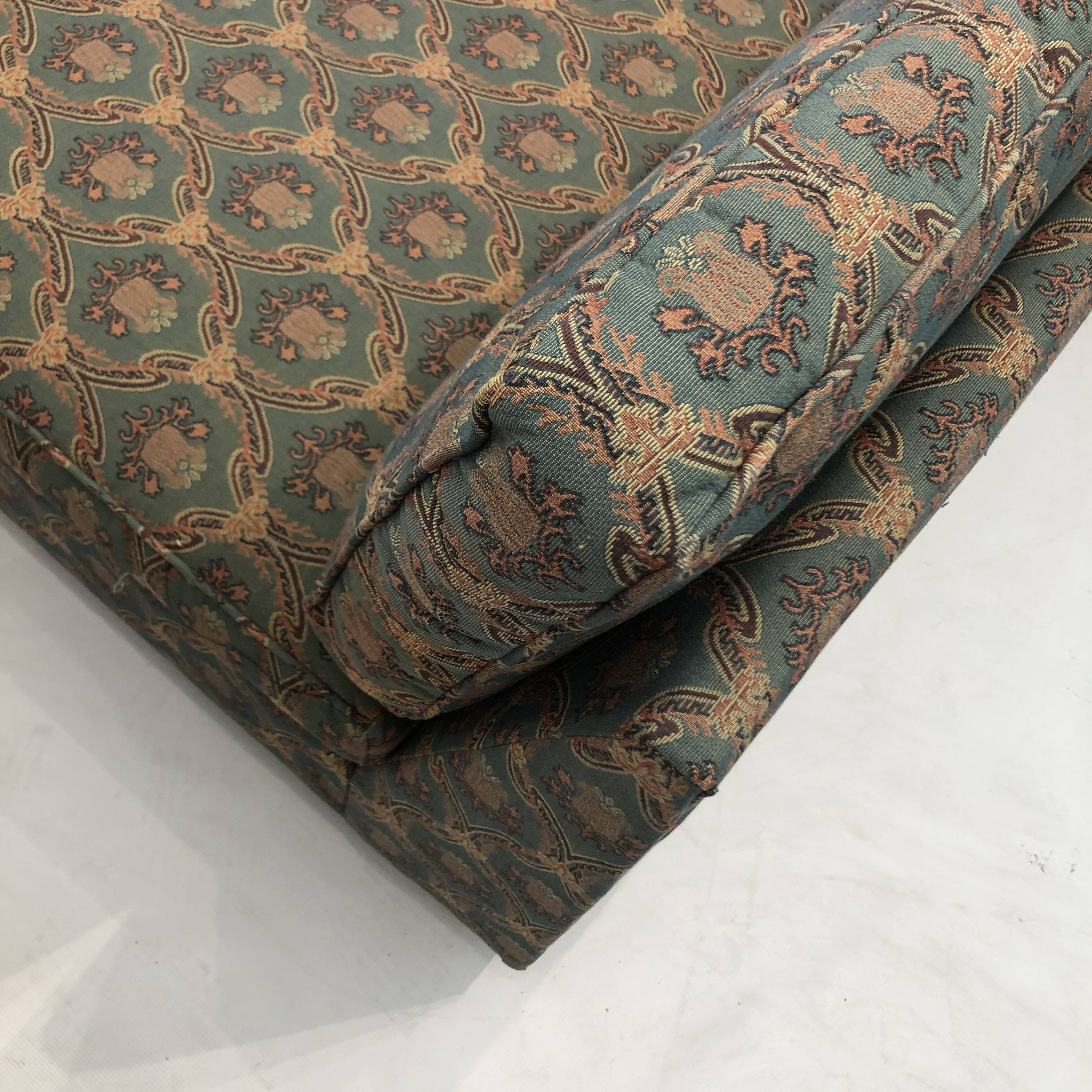 Low Tuxedo Two Seater Sofa On Wheels Mid Century Modern Settee 1960s Multicolour