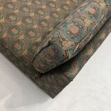 Low Tuxedo Two Seater Sofa On Wheels Mid Century Modern Settee 1960s Multicolour