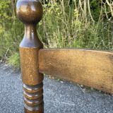 Small wooden and straw chair