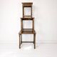 Lot de 3 tables d'appoint Mid Century Vintage en bois massif Landhaus Rustikal Banc de fleurs Tabour