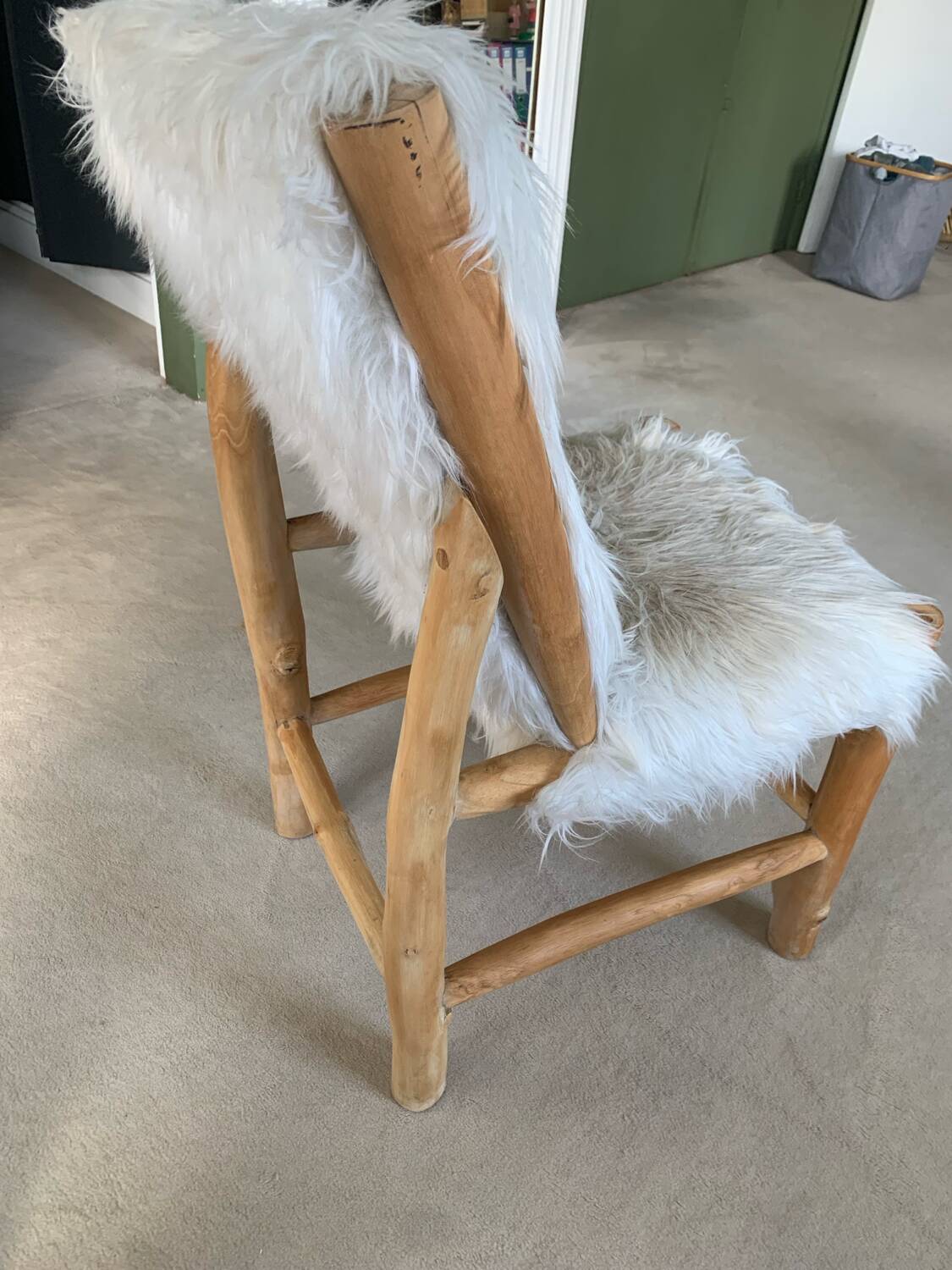 Faux fur chair