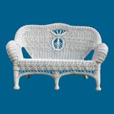 Vintage rattan children's bench