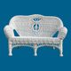 Vintage rattan children's bench