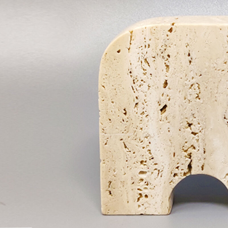 Travertine rhinoceros sculpture 1970