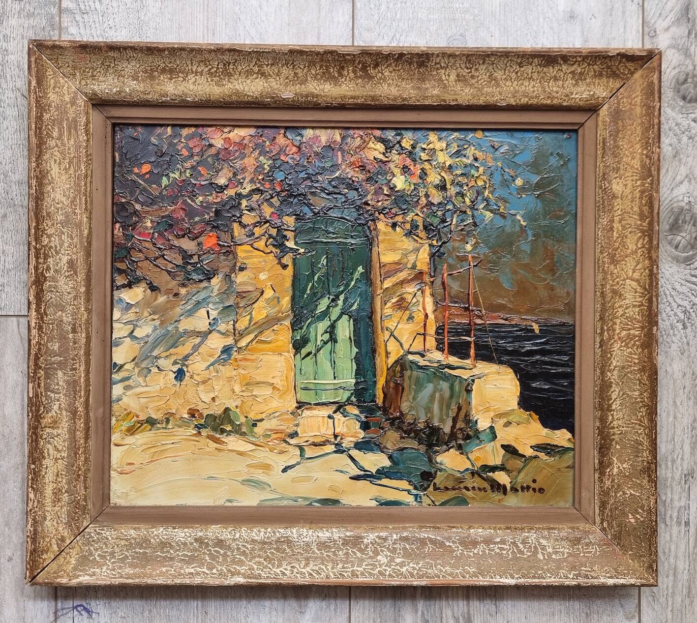 oil painting on wood by Laurent Mattio