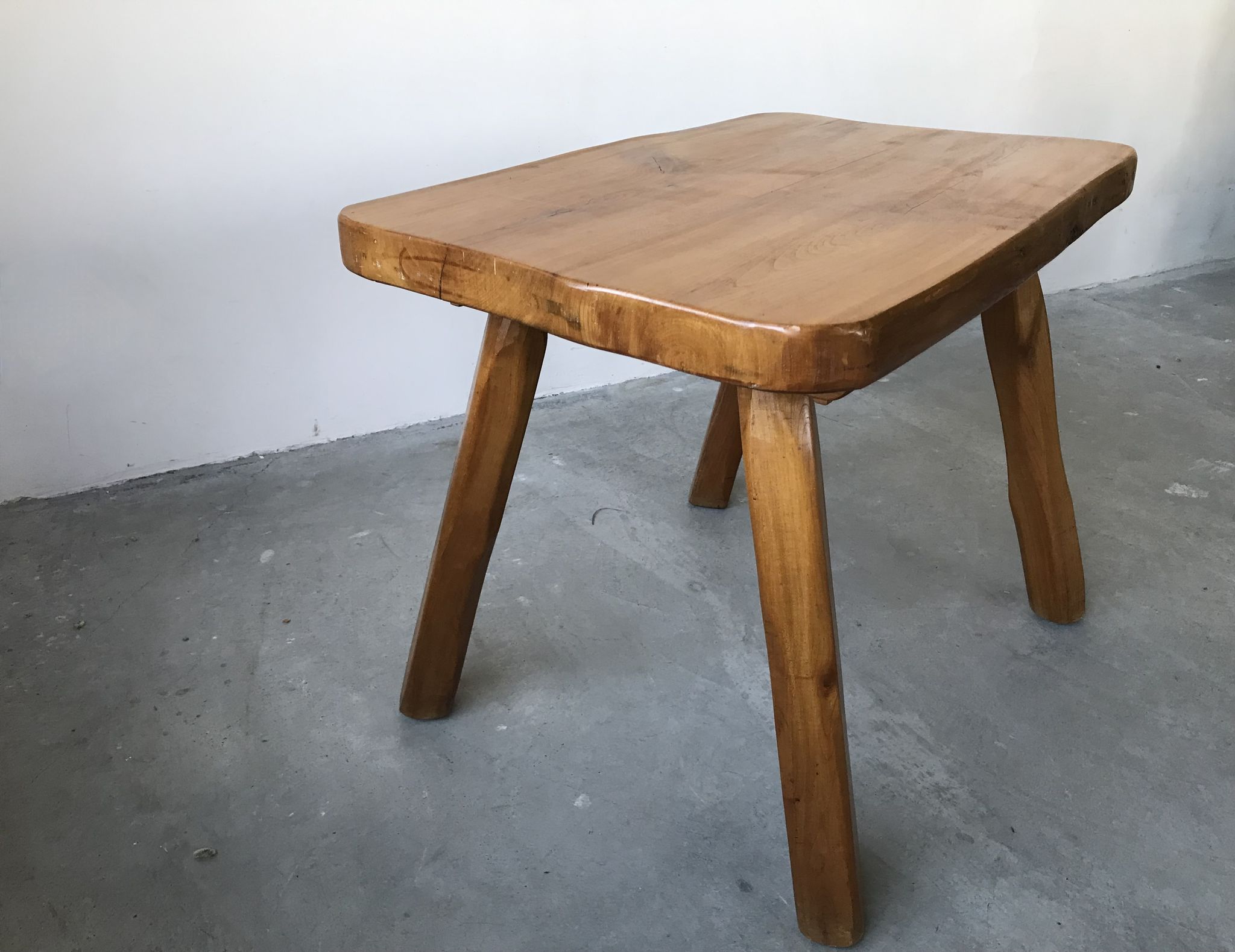 Brutalist coffee table in solid wood
