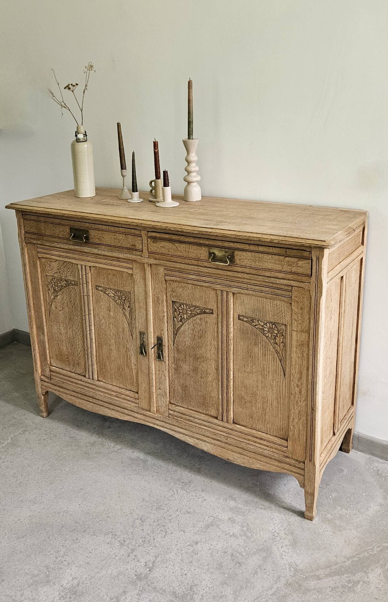 old school buffet Parisian furniture oak Art Deco