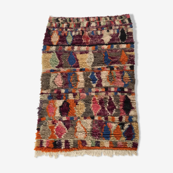 Moroccan Berber carpet Boujaad with colorful patterns 145x98cm