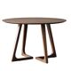 Table à manger unique 4 places en bois massif ronde nordique moderne, table de cuisine et de salon minimaliste.