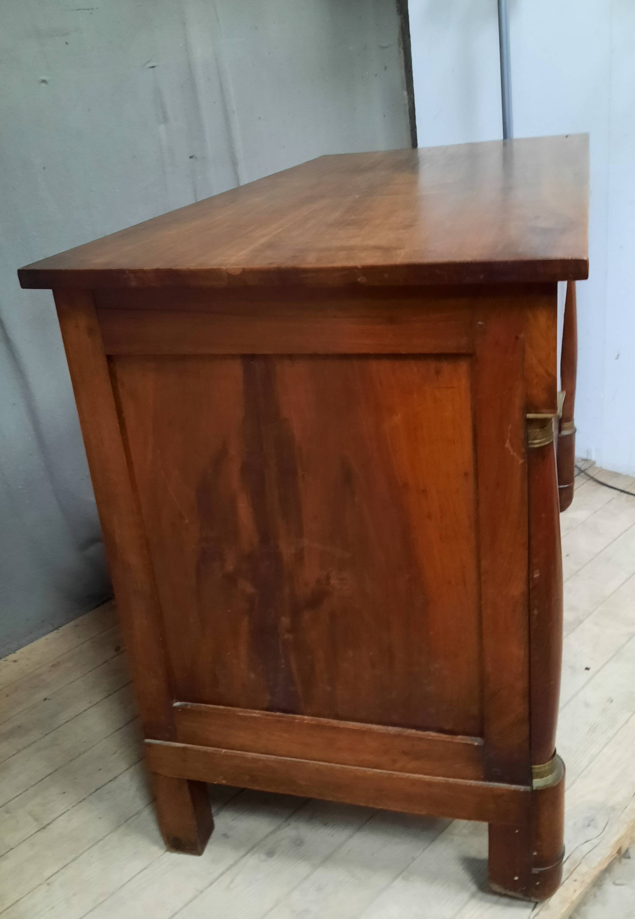 Commode empire en plaquage d acajou