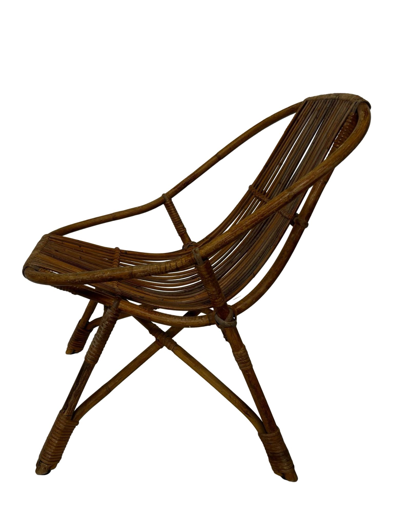 Vintage Rattan Chair Dirk Van Sliedregt Rohe Noordwolde 1960