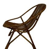 Vintage Rattan Chair Dirk Van Sliedregt Rohe Noordwolde 1960