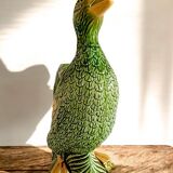 Majolica Duck Pitcher by Keller & Guérin, France, Art Nouveau, 1890