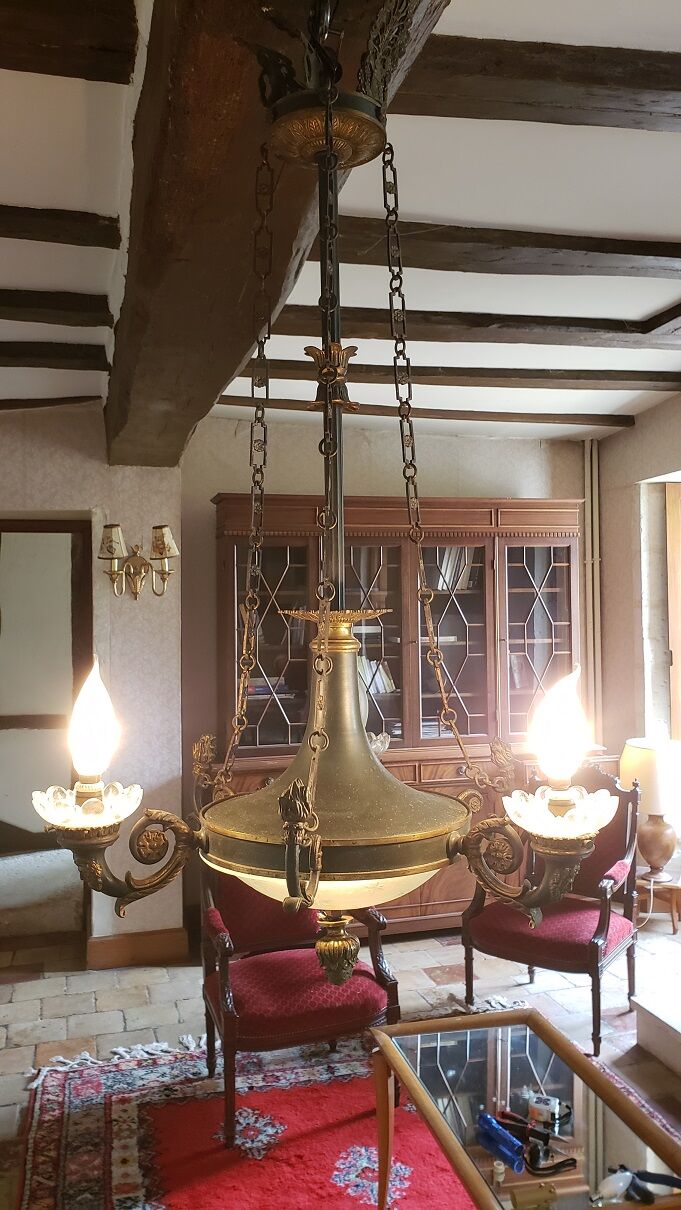 Lustre style empire 6 feux