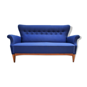 Canapé vintage scandinave en tissu,