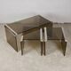 Nesting tables smoked glass by Gallotti & Radice