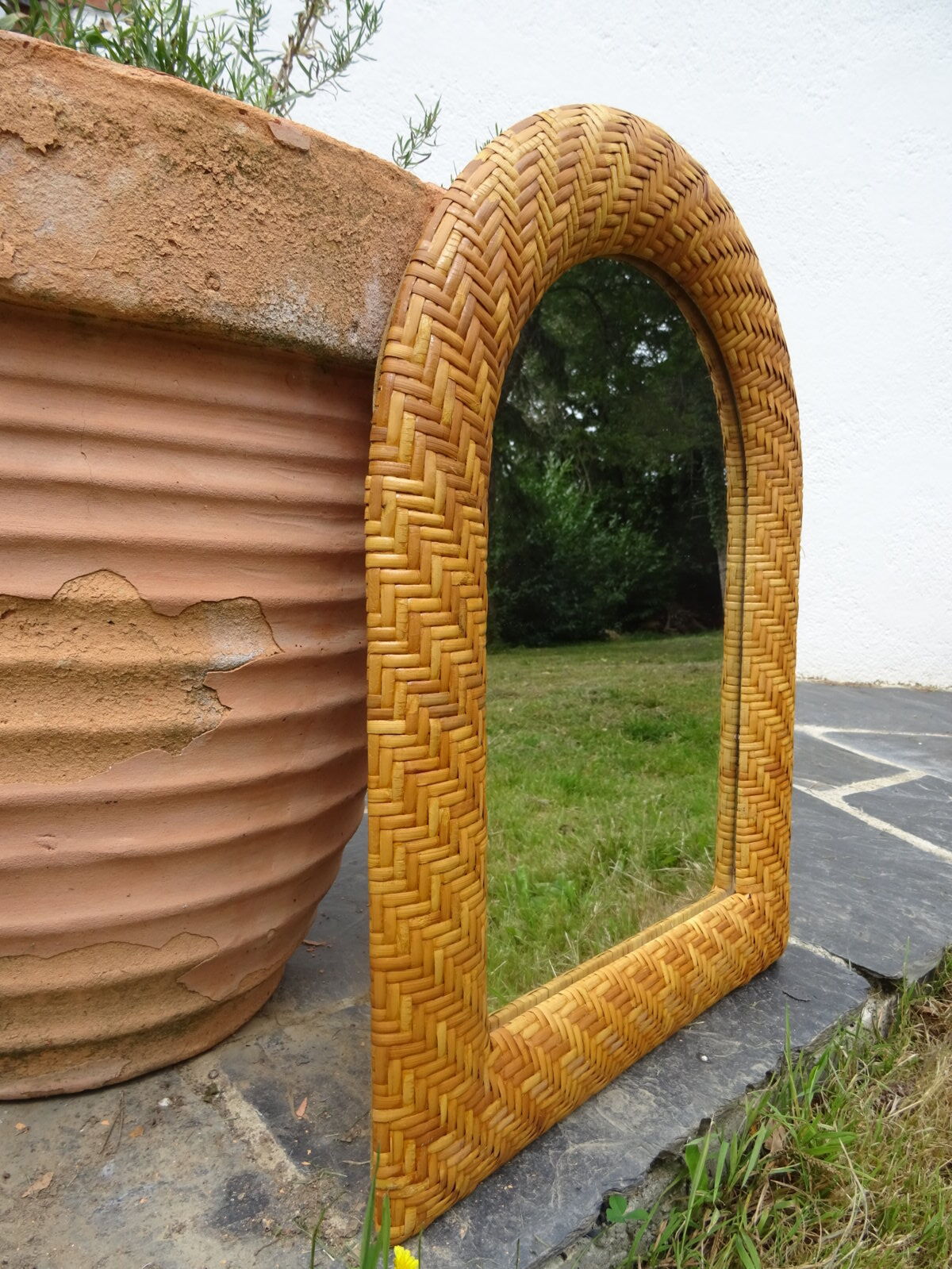 Rattan mirror 52 x 40 cm