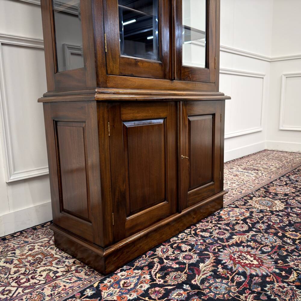 Classic English Bookcase with Glass Doors