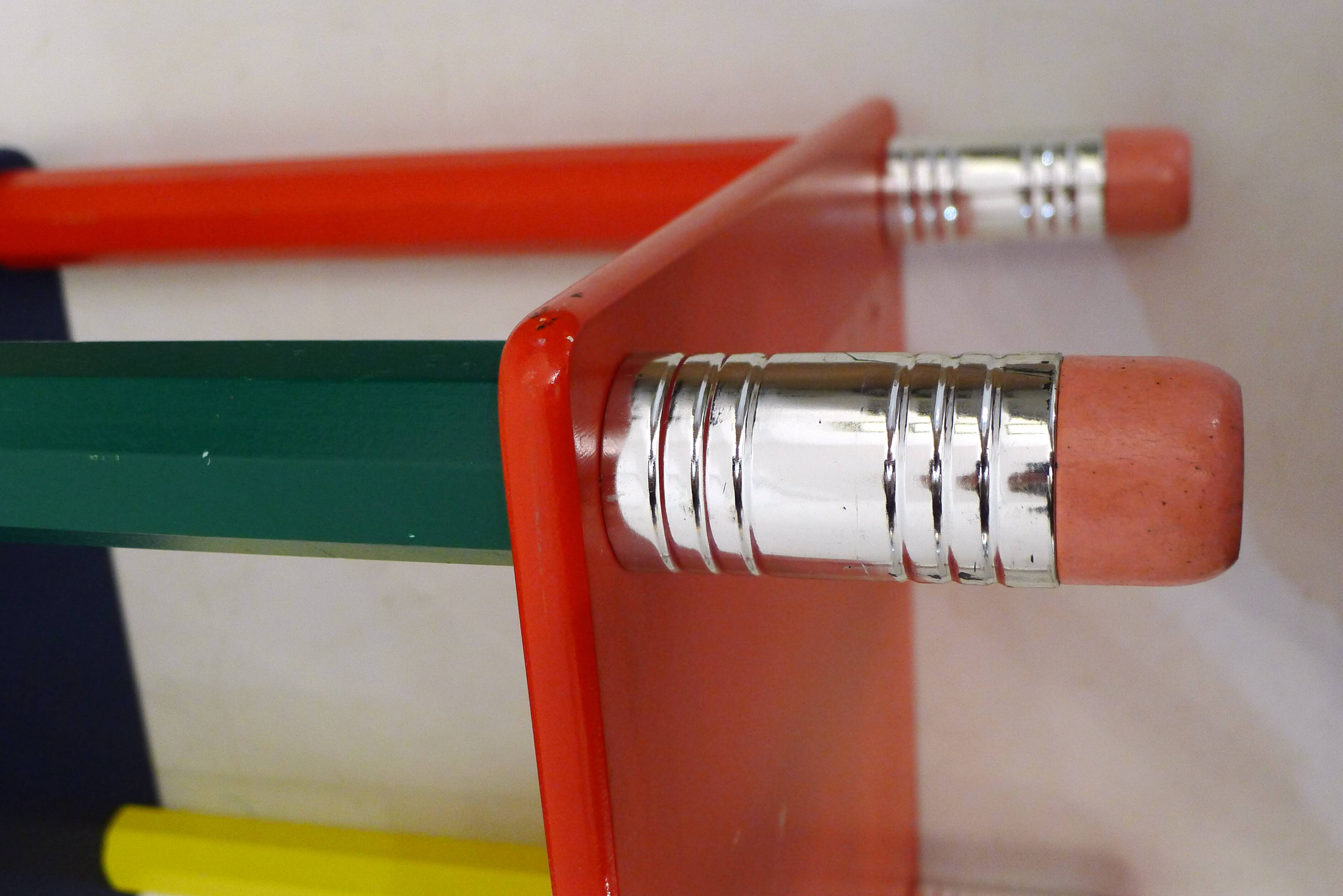 Side table / bedside table Colourful crayons 1980s