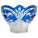 Vintage decorative glass crystal plate in blue, Italy, 1960s.