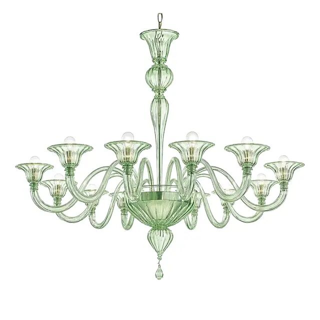 Chandelier en verre de Murano Rigadin par Simoeng pour Simoeng