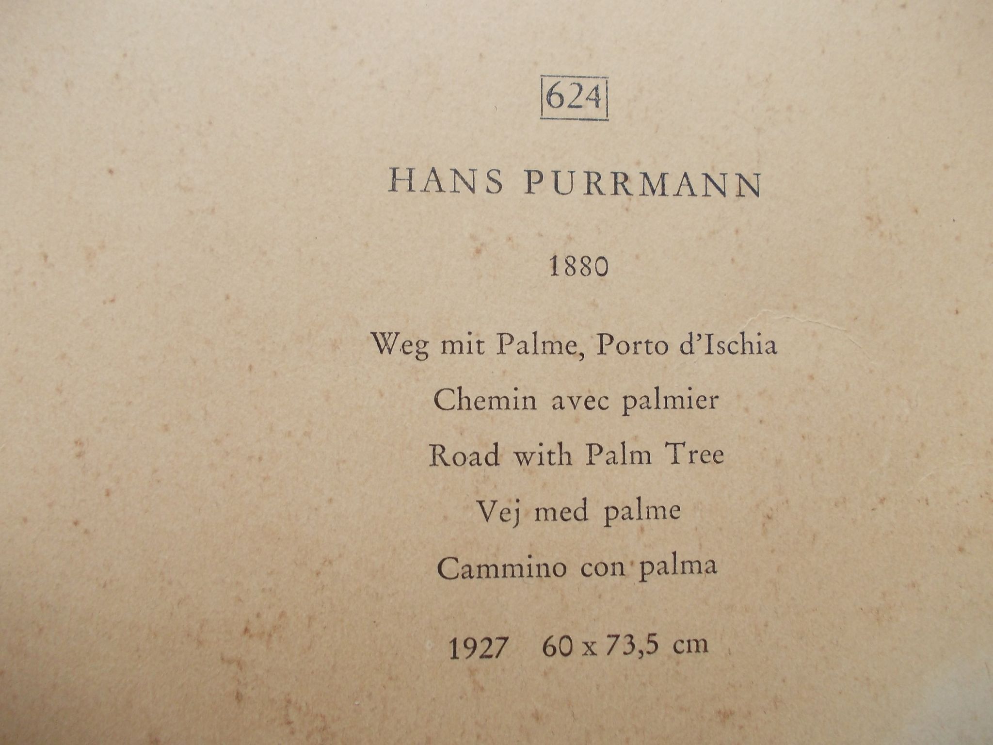 Lithograph 1963 path with palm tree, after painting by hans purrmann 1880, matisse fauvism