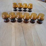 10 vintage digestif glasses
