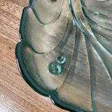 Tinted glass “leaf” dish