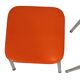 Set of 2 Stools Orange Faux Leather Chrome Base Sixties